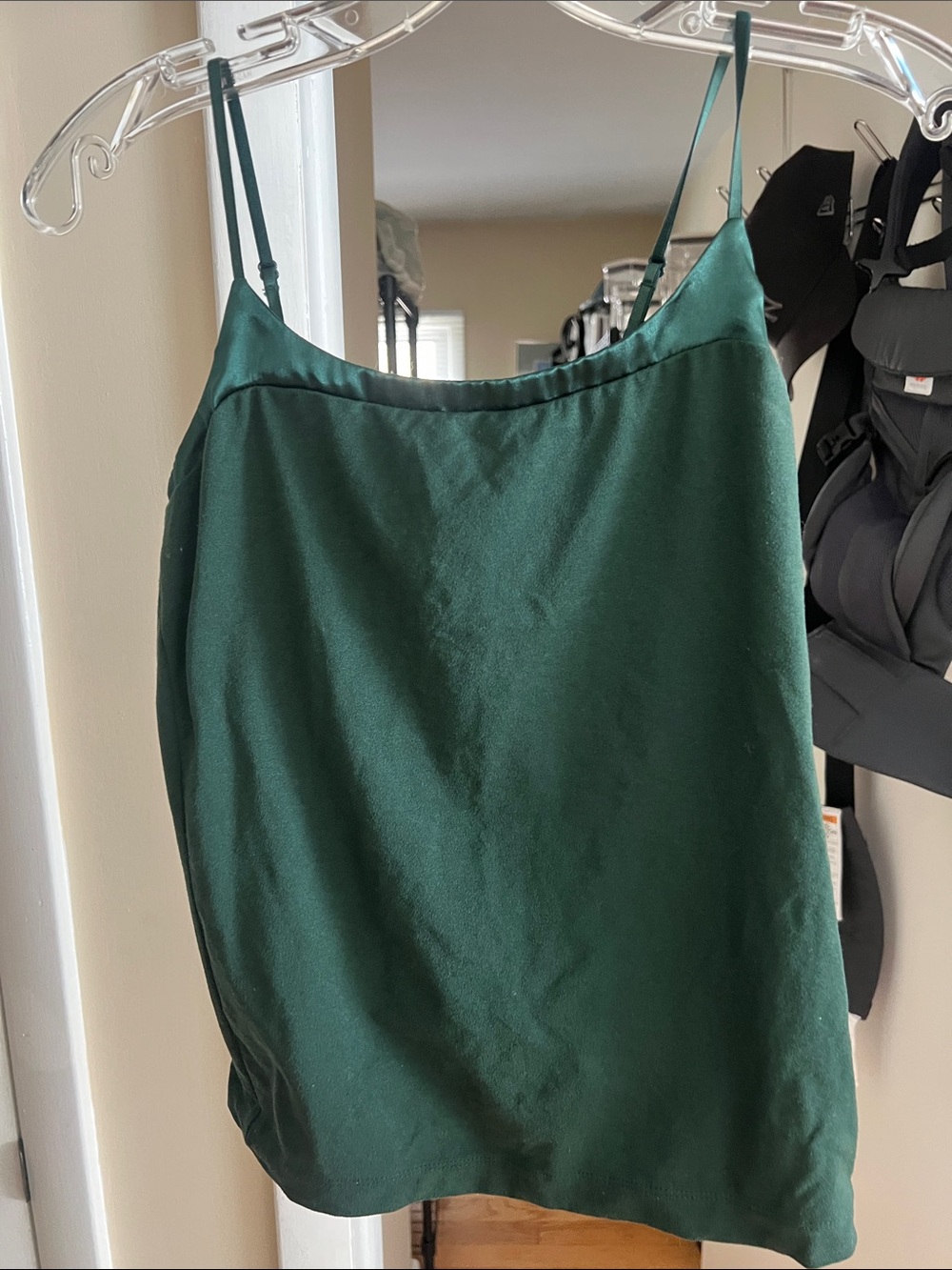 Banana Republic Deep Green Satin-Trim tank top
